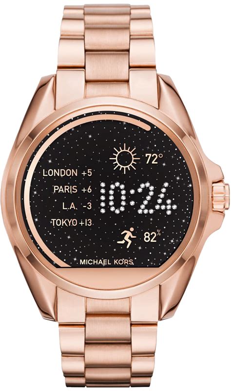 michael kors rose gold bluetooth smart watch|Michael Kors bradshaw smartwatch gold.